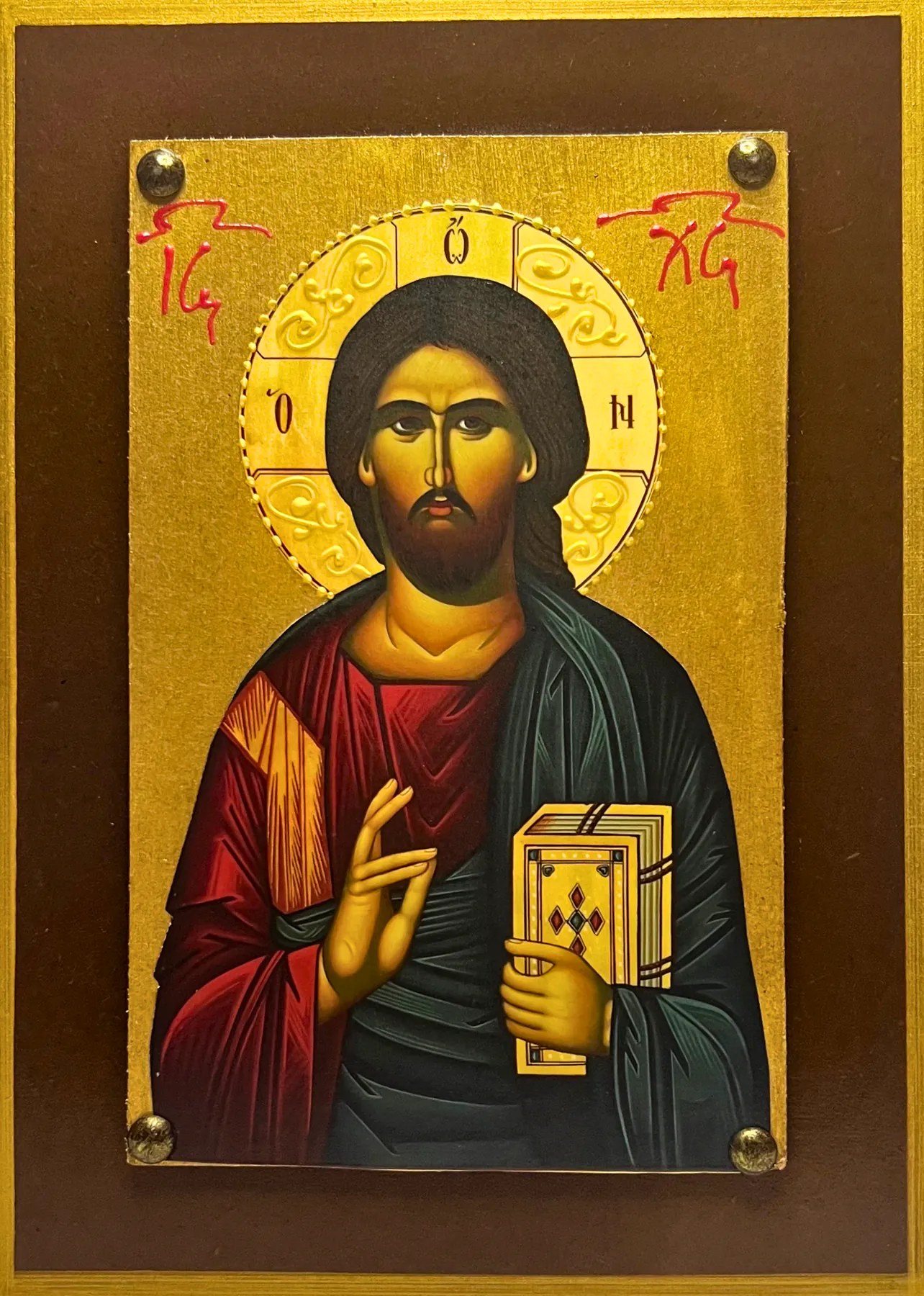 Hristos Pantokrator (zlatni panel sa okovima)