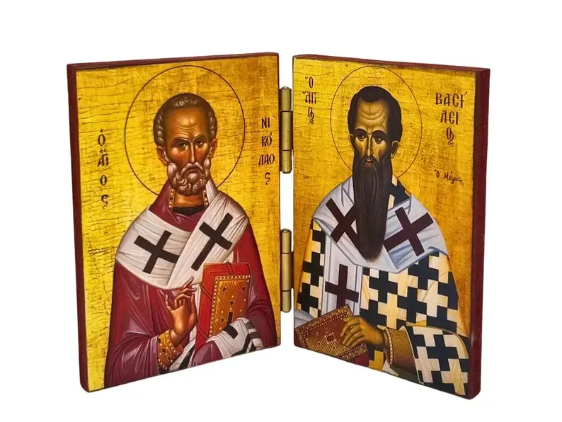 Ikona diptih Sveti Nikola i Sveti Vasilije Ikona diptih Sveti Nikola i Sveti Vasilije