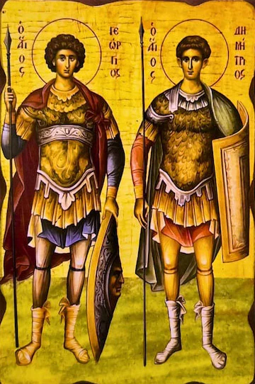 Ikona Svetog Georgija i Svetog Dimitrija