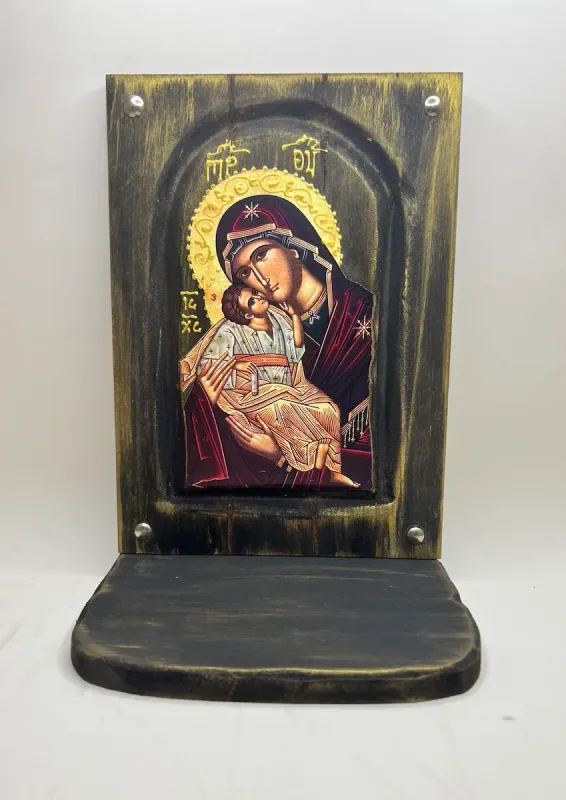 Vigil Lamp with the Mother of God (Eleusa - Tenderness) Vigil Lamp with the Mother of God (Eleusa - Tenderness)