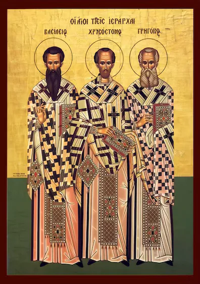 Holy Three Hierarchs (gold background)