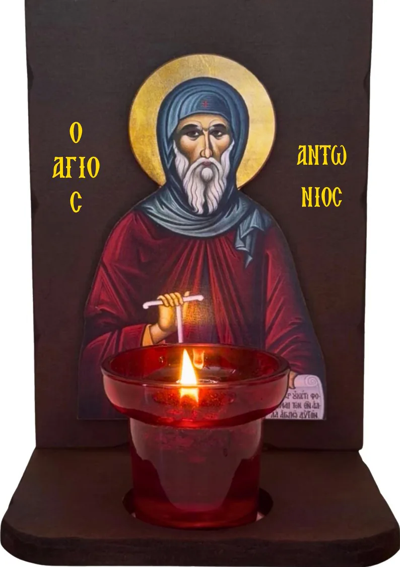 Sveti Antonije Veliki (sa kandilom)