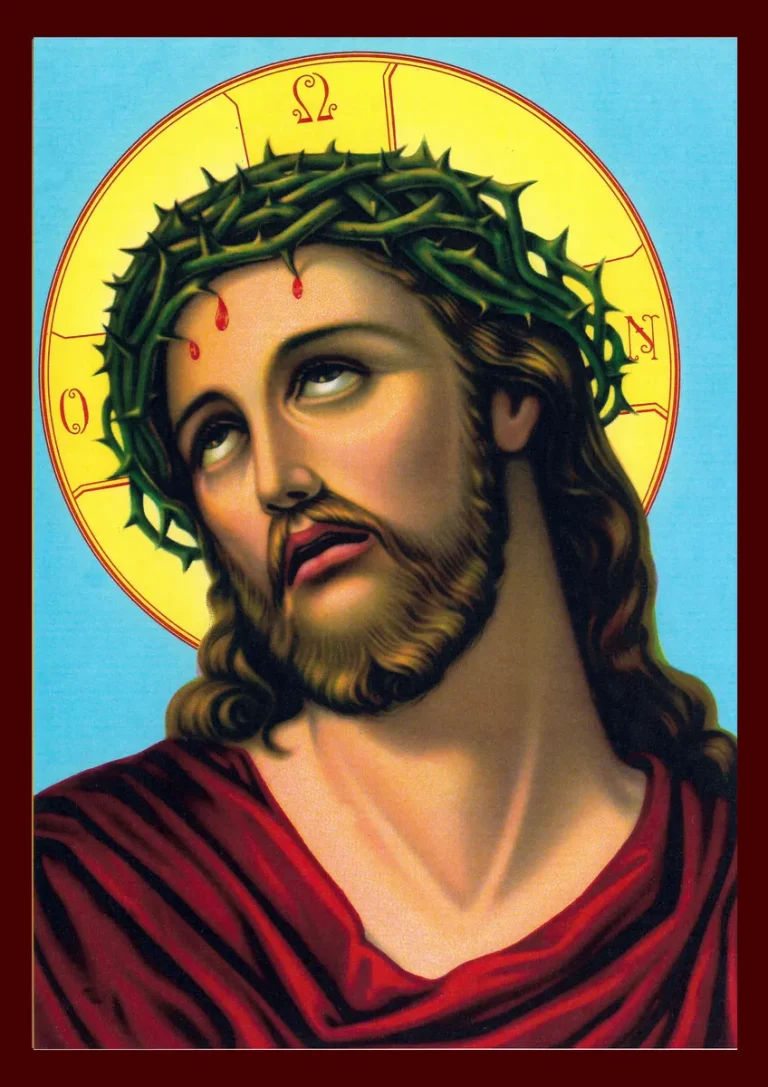 Ikona Isusa Hrista Nymfija sa trnjevim vencem – ručno rađena, vizantijski stil